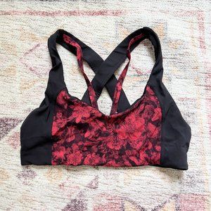 Lululemon Sweat Times Sports Bra 12 Red Black